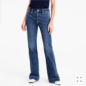 J Crew Wide Leg Trouser Jean in Tahoe Was Sz 27 29